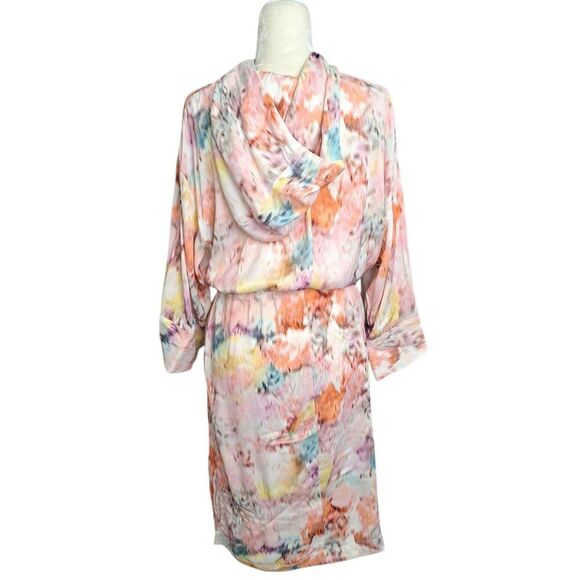 Gap Women's Watercolor Lounge Jacket Hoodie 3/4 Sleeves Oversize Small/ Medium - Picture 3 of 8